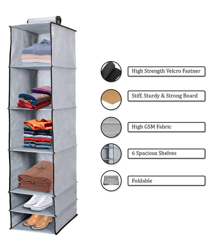 6 Shelves Foldable Hanging Wardrobe Organizers