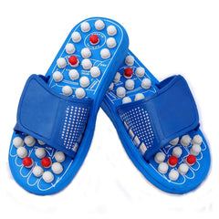 Fidato Yoga Acupressure Massage Slippers Leg Foot Massager (Blue)