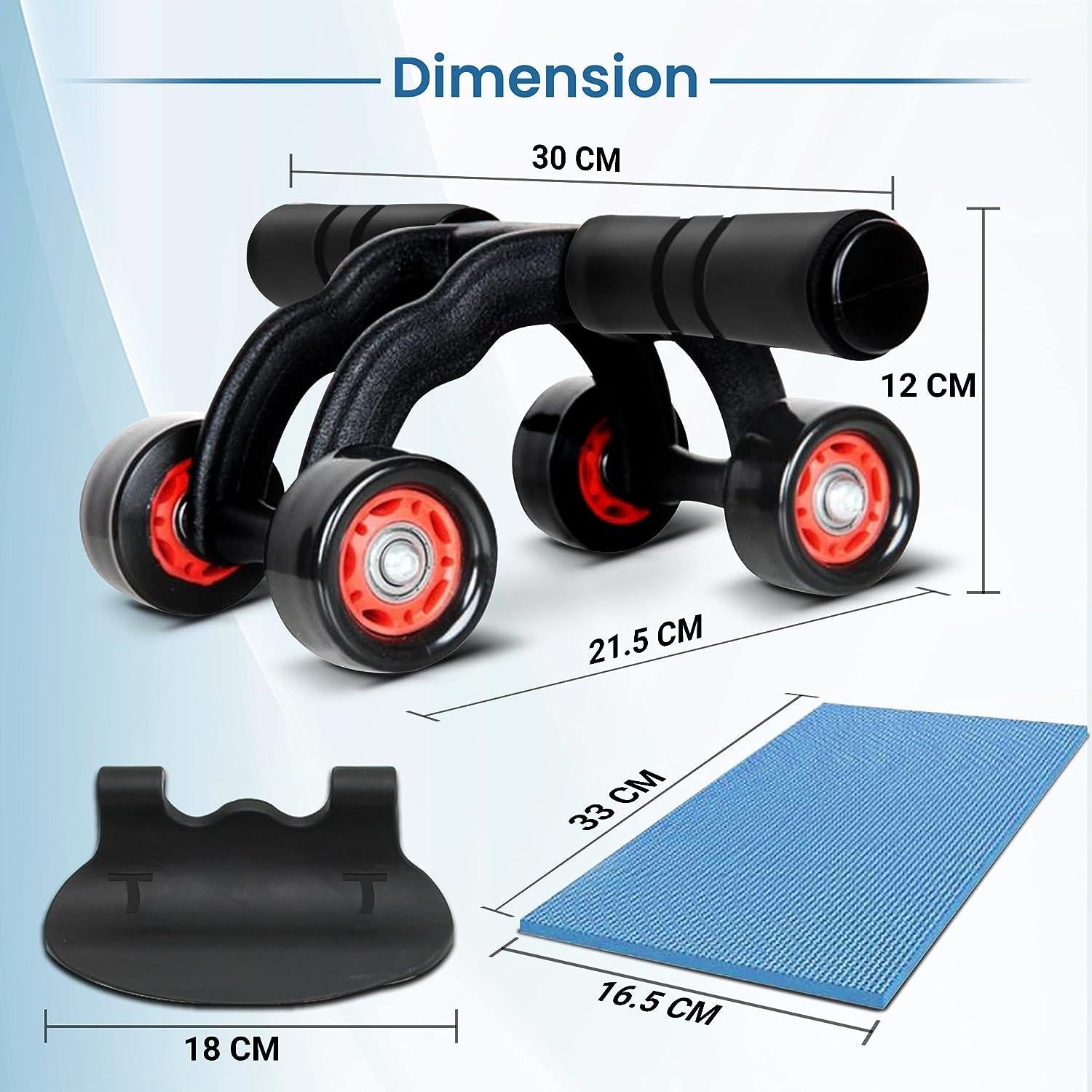 Wheel Ab Roller core Steel Handle With Knee Mat