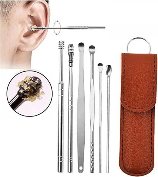 6Pcs Ear Wax Removal Tool Stainless Steel Earpick