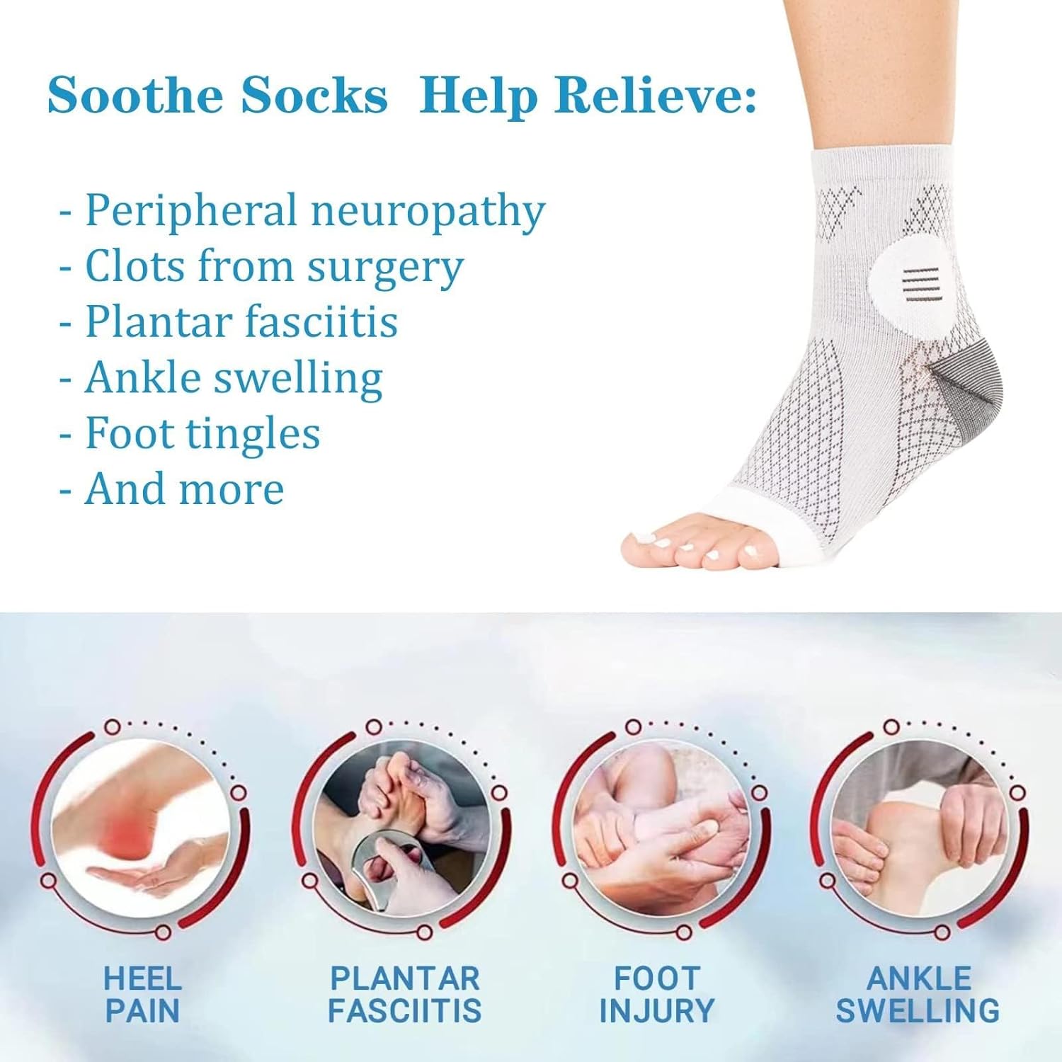 Neuropathy Socks for Women and Men for Relief Swollen Feet and Ankles