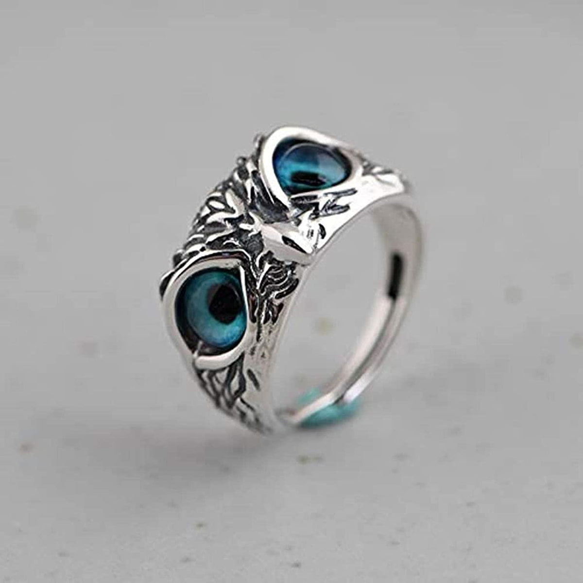 Attractive Silver Plated Owl Ring