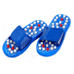 Fidato Yoga Acupressure Massage Slippers Leg Foot Massager (Blue)