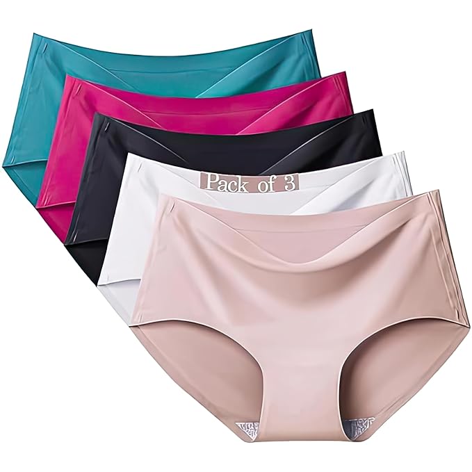 Women's Seamless Underwear for Women (Multicolor) (Pack of 4)