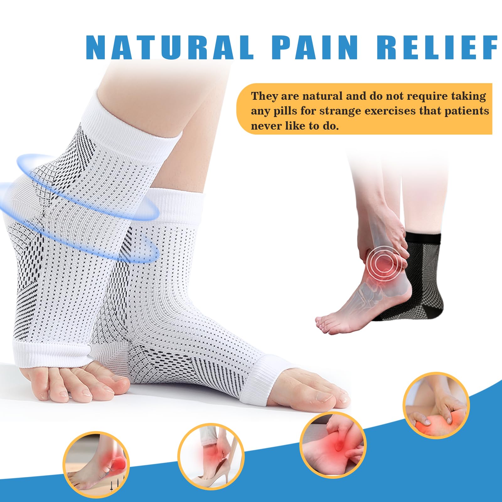 Neuropathy Socks for Women and Men for Relief Swollen Feet and Ankles