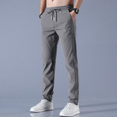 Black + Grey Regular Fit Lycra Joggers for Men - Buy 1 Get 1 Free