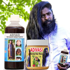 Adivasi Herbal Hair Growth Oil 100ml with Herbal Hair Mask 10