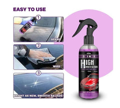 3 in 1 High Protection Quick Car Ceramic Coating Spray - Car Wax Polish Spray (Pack of 2)