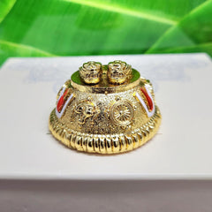 Gold Plated Antique Lord Balaji Charan Paduka