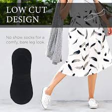 Women Cotton Loafer Socks With Anti Slip Silicon Grip (Pack of 3)