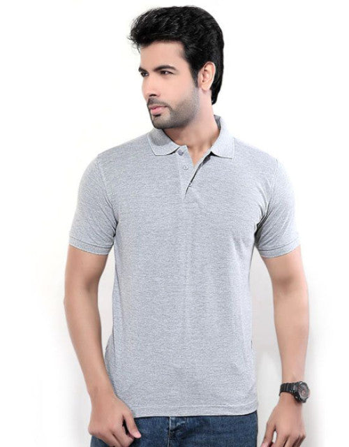 Cotton blend polo collar  men's tshirt .