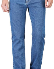 Men's Jeans Cotton High Waist Straight Classic Jeans Autumn Casual Denim Trousers