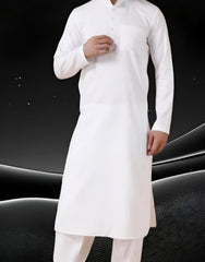 Men's pure cotton khadi Kurta Pajama Set white