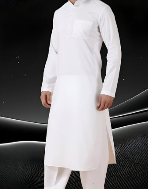 Men's pure cotton khadi Kurta Pajama Set white