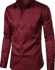 Men's Solid Color Business Casual Shirt