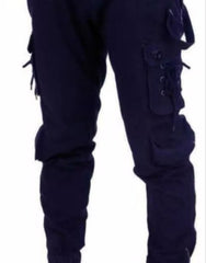 Men's Solid Navy Blue Colour Cargo Pant