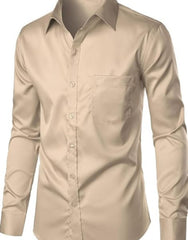 Men's Stylish Casual Business Slim Fit Long Sleeve Shirt with Pocket