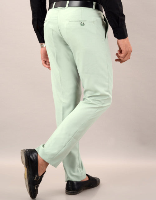 Pista Solid Mid-Rise Stretchable Men's Formal Trousers