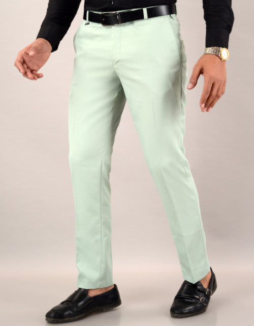 Pista Solid Mid-Rise Stretchable Men's Formal Trousers